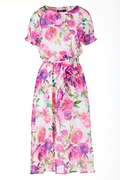 Awama - Rochie A510, Poliester, Multicolor