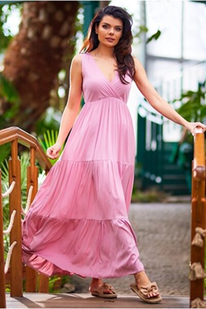 Awama - Rochie de damă, Viscoză, A581, Roz Pădure