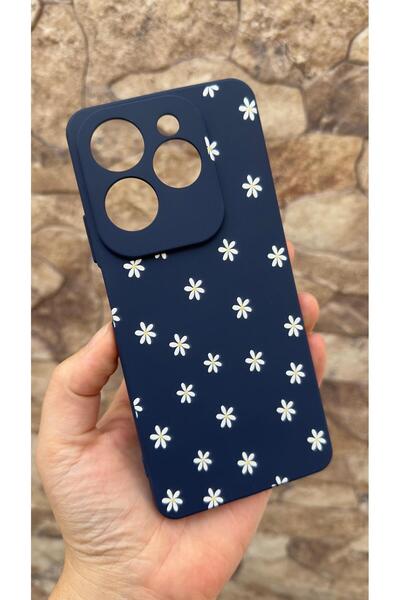 Vip Case İNFİNİX HOT 40 Uyumlu Mini Papatya Desenli Silikon Darbe Emici Klasi...