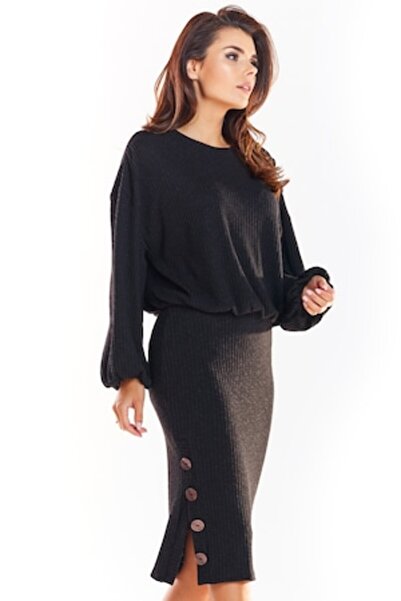 Awama A317 Women's Skirt, Polyester, Black