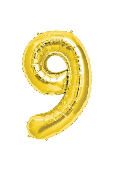 ENG PARTİ DÜNYASI Gold Number Foil Balloons 0–9 |   Shiny Gold Birthday and P...