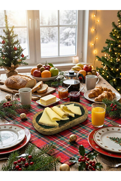 zensori Mango Yeşil ekoseli sunum tabağ