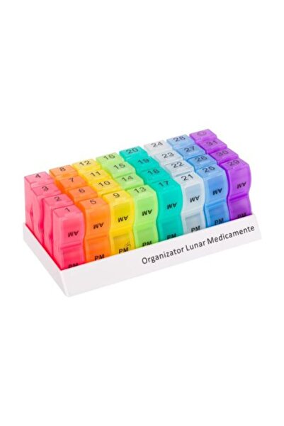 bussines ORGANIZATOR MEDICAMENTE LUNAR , 2 COMPARTIMENTE ZILNICE , 32 COMPARTIMENTE