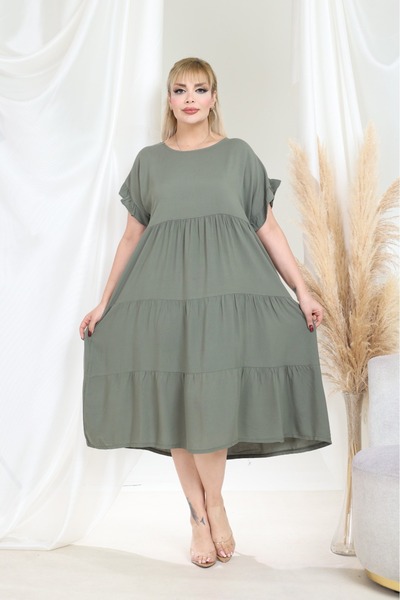 mervemoda Women Summer Plus Size Dress