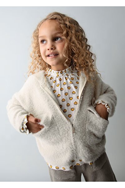 MAYORAL Fur Girl's Zippered Jacket 4316