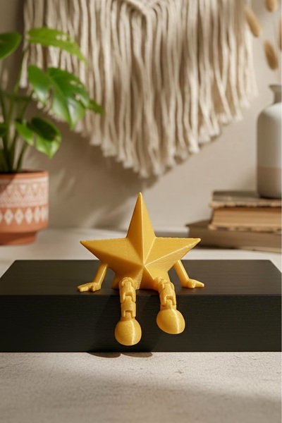 HD1001 Yıldız Hareketli Ayak Sevimli Biblo Bohem Ev Dekoru Modern Mini Süs De...