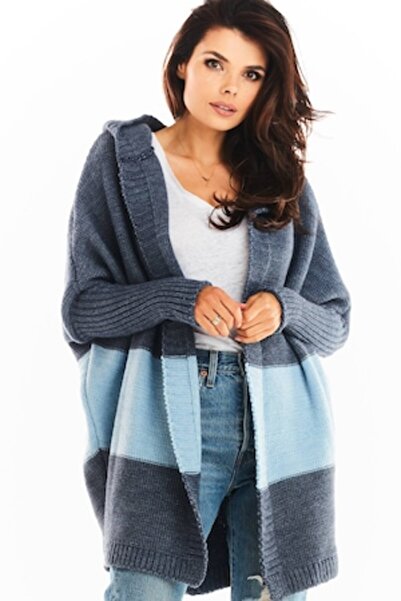 Awama Pulover de damă, poliester, mărime universală, albastru