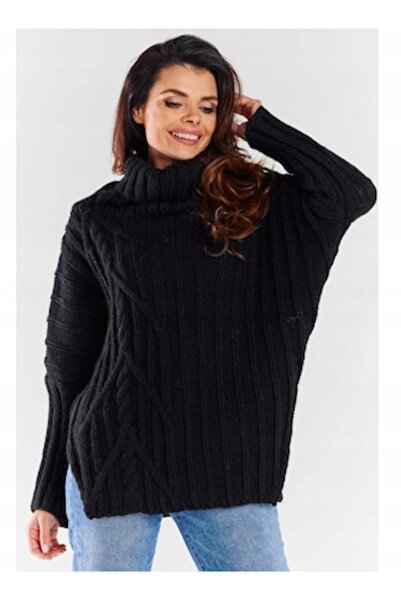 Awama Pulover, Poliacrilic, Negru, Mărime universală (INTL)
