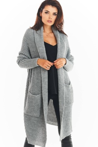 Awama Pulover de damă, Awama, Poliester, Mărime universală, Gri