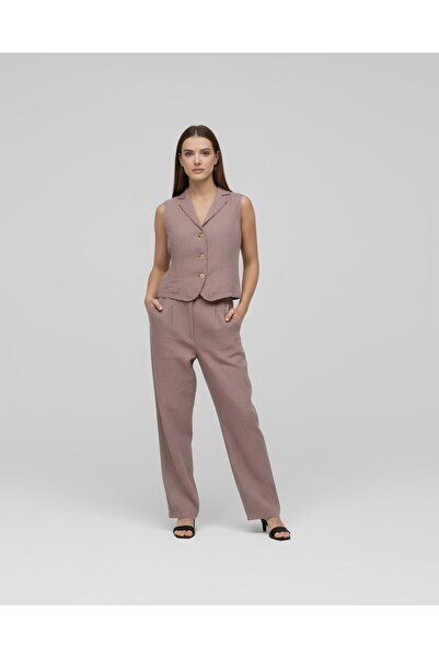 Rabiossa Women's Imported Linen Vest Suit