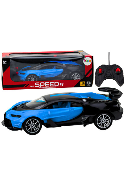 LEAN Blue RC sports car 1:16 with lights and speed 20 km/h