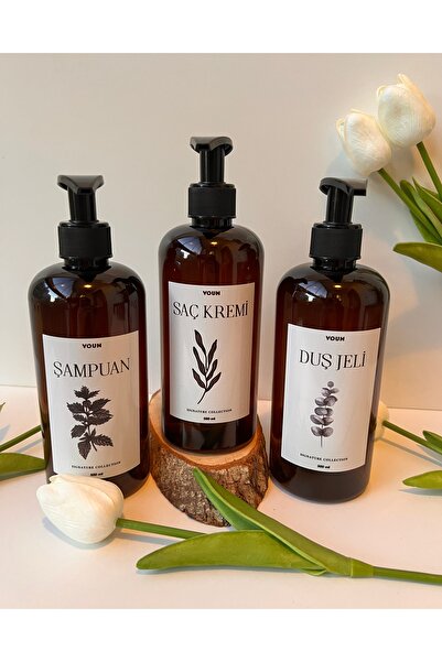 VOUN SCENTED CANDLE organic soy wax Şampuan - Saç Kremi - Duş Jeli Etiketli P...