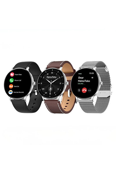 Blackbird Game Center HainoTeko-27 Gümüş Akıllı Saat BT Görüşmeli, 3 Kordonlu...