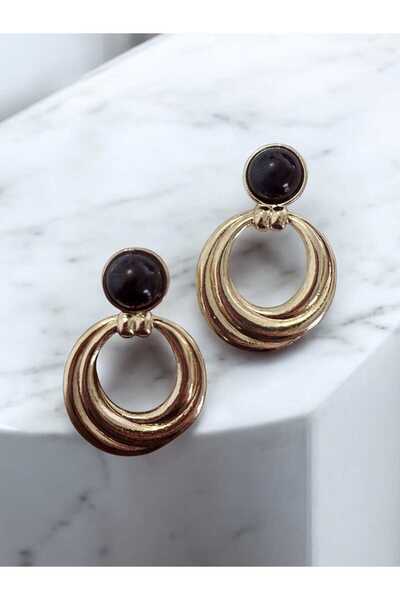 AYL ACCESSORİZE NOVA STONE SİYAH TAŞLI KÜPE
