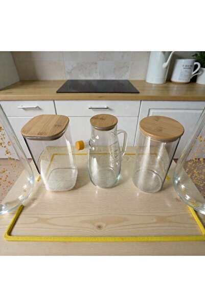 GümüşAVM 3-Piece Premium Kitchen Set: 1 Square Storage Container, 1 Round Sto...