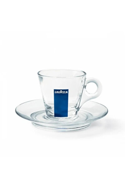 LavAzza Espresso Cups with Glass Saucers - Set of 12
