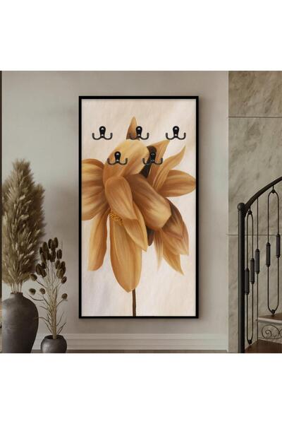 Marktna لوحة قماشية بتصميم مودرن لتعليق الملابس مع برواز ذهبي مجوف