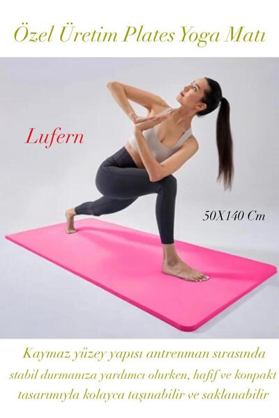 Lufern 50x140 cm Pilates Yoga Matı Spor Yumuşak Destekleyici Ev Spor Salonu D...