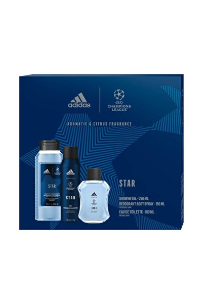 adidas Set cadou UEFA Star pentru bărbați — Apă de toaletă 50 ml, Deodorant 1...