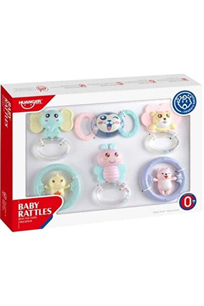 huanger Teether Rattle Toys Set, 6 Pieces