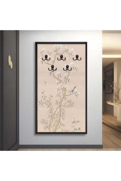 4gdran لوحة قماشية بتصميم مودرن لتعليق الملابس مع برواز أسود مجوف