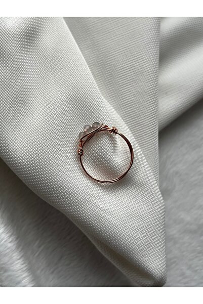 Pel Design خاتم من حجر اللابرادوريت ثلاثي الأحجار مصنوع يدويًا