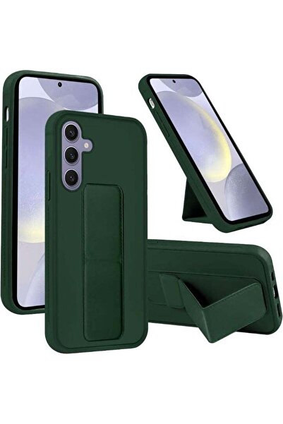 Generic جراب حماية خلفي أخضر داكن مزود بحامل مغناطيسي وحامل للأصابع، متوافق م...