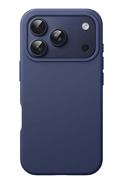Generic Silicone Shockproof Back Cover Compatible with iPhone 17 Pro Max, Navy