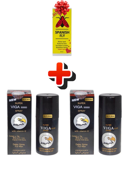 QOZMOLİFE Erkekler Için 2li Geçikstiricirili Vigas 50000 Spreys +Kadıns Istek...