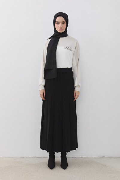 Nihan Pilise Rayon Etek Siyah