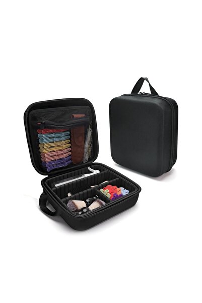 Viva Professional حقيبة حمل احترافية للحلاقين - منظم أدوات عصري أسود اللون لم...