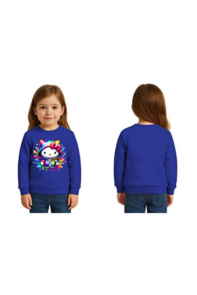 SEDİRLİ سويت شيرت للأطفال من الجنسين هيلو كيتي مطبوع مكون من 3 خيوط