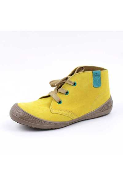 tino ​Ghete usoare " BAREFOOT " , pentru copii , din piele naturala 3236-MUSTAR