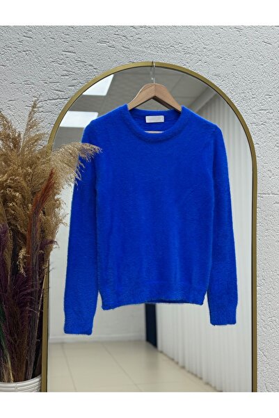 MİHRA STORE Almira Plush Short Sweater-Zi̇5013 Saks