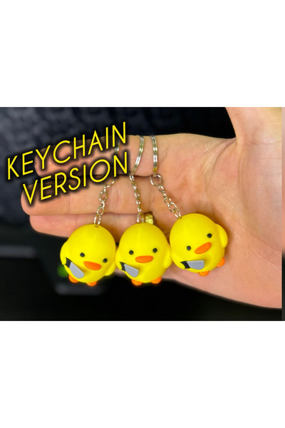 Hediyem Senin İçin Bıçaklı Sarı Ördek Anahtarlık | 3D Baskı "Peace Was Never ...
