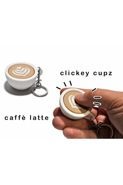 Hediyem Senin İçin سلسلة مفاتيح فيدجيت كليكير بتصميم كوب لاتيه |   لعبة الضغط...