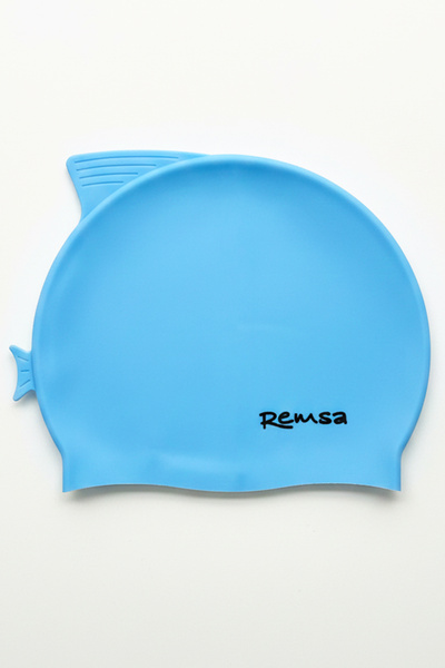 Remsa Mayo Remsa Fin Detail Children's Silicone Pool Swimming Cap Rsb-Ç-01 Blue