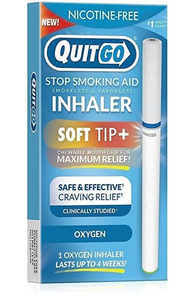 QUITGO جهاز استنشاق ذو طرف ناعم بدون بخار | طبيعي 100%، عادة ترغب في الإقلاع ...