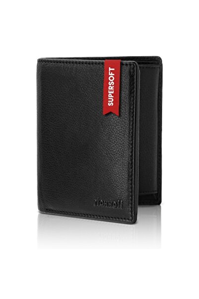 Richhoff Portofel clasic bărbătesc, piele, negru, cu protecție RFID, SuperSof...