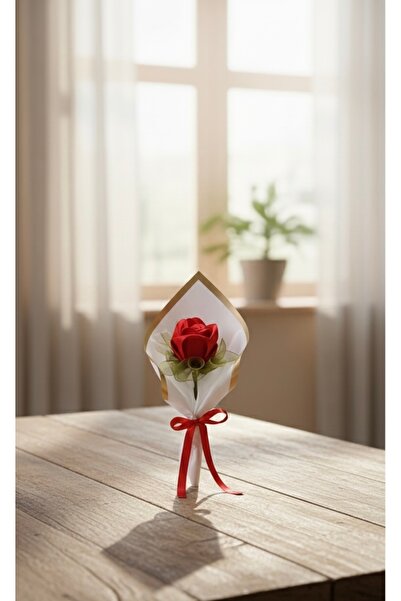 Store Kırmızı Kurdele Gül Tekli Buket - 14 Şubat Sevgililer Günü & Yılbaşı He...