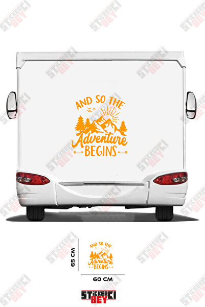 STİCKERCI BEY Adventure Begins Written on the Mountain Image Caravan Sticker ...