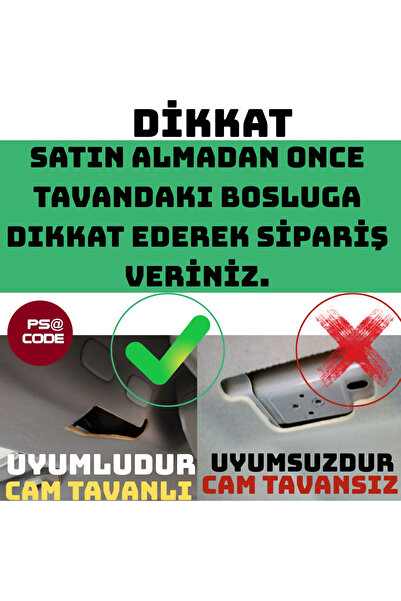 psa code Peugeot Rifter- Citroen Berlingo-Proace-Doblo-Opel Cam Tavanlı Ara Bölme Demiri Kapakları 2 Adet