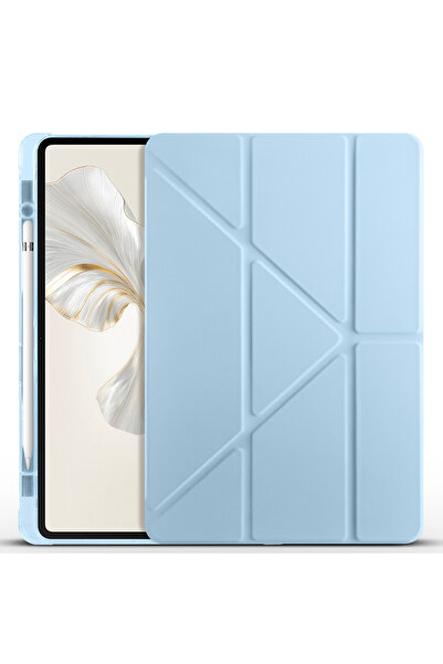 VARDAR AKSESUAR حافظة هونر باد 9 VRDR ثلاثية الطي مع حامل وحجرة للقلم - أزرق