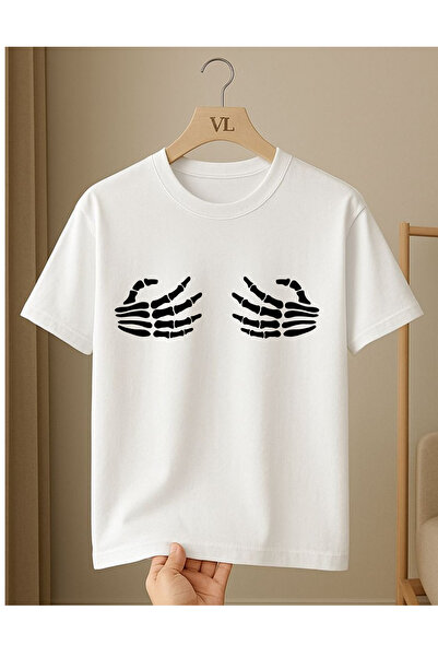 VİVA LORA TRICOU DE DAMĂ CU MÂNĂRI DE SKELET IMPRIMATE