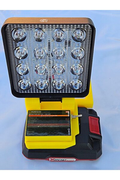 GBTD Reflector LED 10W cu USB-C 65W, Compatibil Parkside 20V, Reglabil Pan-Tilt