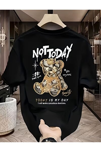 LELVANİ تي شيرت مطبوع عليه نمط الدب والسلاسل من NOT TODAY