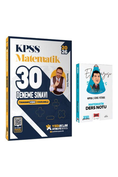 Yediiklim Yayınları Mehmet Bilge Yıldız 2026 KPSS Atölye Serisi Matematik 30 ...