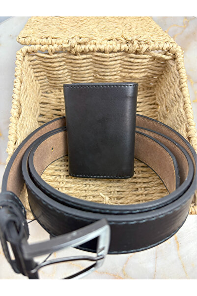 sardes tasarım Faux Leather Mechanized Wallet and Belt Set |   Stylish and Du...