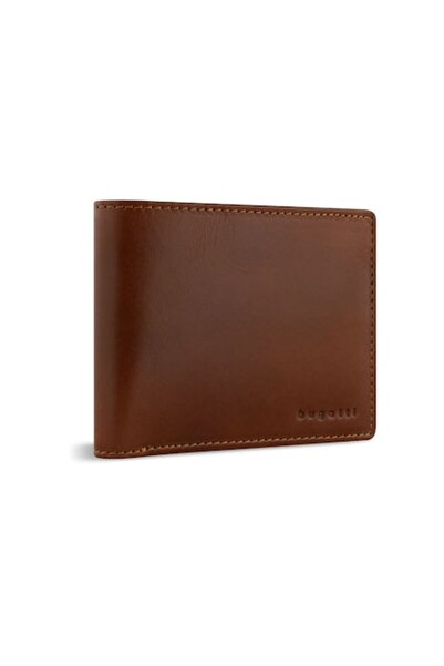 BUGATTI Men's Wallet Remo, 492397, Leather, RFID, Horizontal Design, ID Compartment