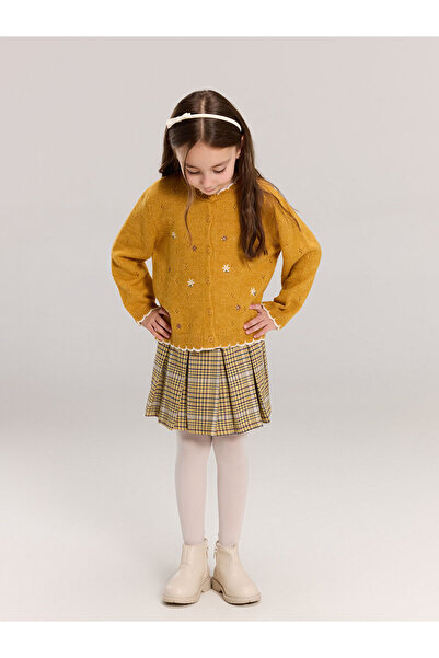 LC Waikiki Fusta pentru fetiță în carouri cu talie elastică ajustabilă Peak N...